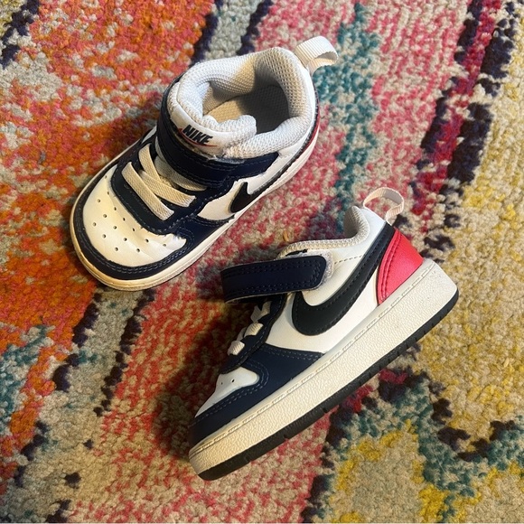 Nike Court Borough Low 2 Preschools Casual Shoes White/Black - Picture 1 of 6